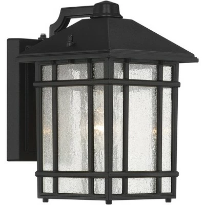 Kathy Ireland Sierra Craftsman 11"H Black Dusk-Dawn Outdoor Wall Light 5 Kathy Ireland Sierra Craftsman 11"H Black Dusk-Dawn Outdoor Wall Light - Image 4