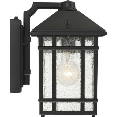 Kathy Ireland Sierra Craftsman 11"H Black Dusk-Dawn Outdoor Wall Light 6 Kathy Ireland Sierra Craftsman 11"H Black Dusk-Dawn Outdoor Wall Light - Image 5