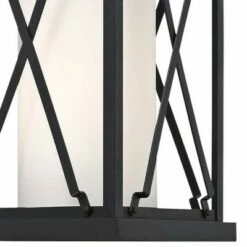 Minka Lavery Lansdale 15 1/2" High Matte Black Outdoor Wall Light