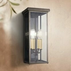 Minka Lavery Casway 17" High Oil-Rubbed Bronze Outdoor Pocket Wall Light