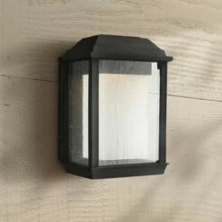 Feiss McHenry 11 1/4" High Black LED Outdoor Wall Light