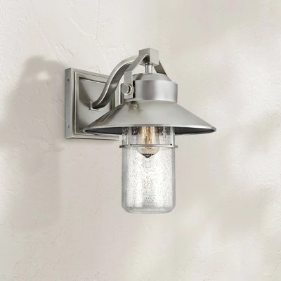 Feiss Boynton 15 1/2" High Brushed Steel Outdoor Wall Light 3 Feiss Boynton 15 1/2" High Brushed Steel Outdoor Wall Light