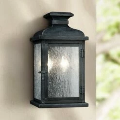 Feiss Pediment 12 1/2" High Zinc 2-Light Outdoor Wall Light