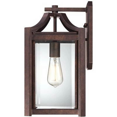 Franklin Iron Works Rustic Farmhouse Outdoor Wall Light Fixture Bronze 16 1/4" Clear Beveled Glass for Exterior House Porch Patio 7 Franklin Iron Works Rustic Farmhouse Outdoor Wall Light Fixture Bronze 16 1/4" Clear Beveled Glass for Exterior House Porch Patio - Image 5