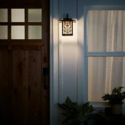 11.75" 1-Light Mission Style Outdoor Wall Lantern Sconce Oil Rubbed Bronze - River of Goods -Outdoor Lighting Sales Shop unnamed file 4640