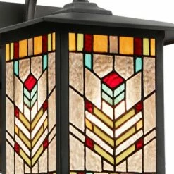 11.75" 1-Light Mission Style Outdoor Wall Lantern Sconce Oil Rubbed Bronze - River of Goods -Outdoor Lighting Sales Shop unnamed file 4643
