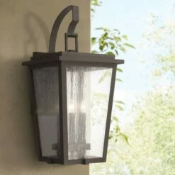 Minka Lavery Cantebury 32" High Black Outdoor Wall Light