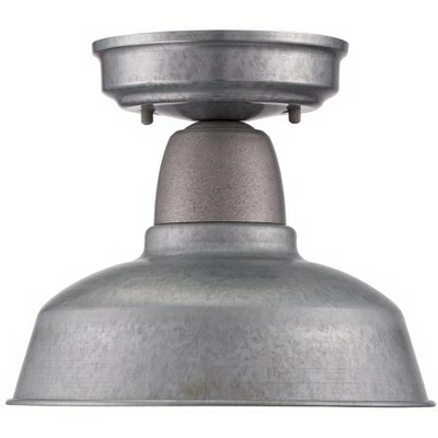 John Timberland Rustic Outdoor Ceiling Light Fixture Semi Flush Urban Barn Farmhouse Galvanized 10 1/4" for Porch Kitchen 5 John Timberland Rustic Outdoor Ceiling Light Fixture Semi Flush Urban Barn Farmhouse Galvanized 10 1/4" for Porch Kitchen - Image 3