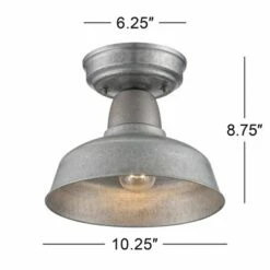 John Timberland Rustic Outdoor Ceiling Light Fixture Semi Flush Urban Barn Farmhouse Galvanized 10 1/4" for Porch Kitchen 12 John Timberland Rustic Outdoor Ceiling Light Fixture Semi Flush Urban Barn Farmhouse Galvanized 10 1/4" for Porch Kitchen -Outdoor Lighting Sales Shop unnamed file 4685