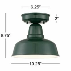 John Timberland Rustic Outdoor Ceiling Light Fixture Urban Barn Dark Green 10 1/4" for Exterior House Porch Patio -Outdoor Lighting Sales Shop unnamed file 4693