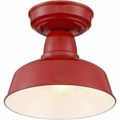 John Timberland Farmhouse Outdoor Ceiling Light Fixture Urban Barn Red Metal 10 1/4" for Exterior House Porch Patio -Outdoor Lighting Sales Shop unnamed file 4701