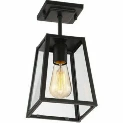 John Timberland Modern Outdoor Ceiling Light Fixture Mystic Black 6" Clear Glass Damp Rated for Exterior House Porch Patio -Outdoor Lighting Sales Shop unnamed file 4705