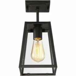 John Timberland Modern Outdoor Ceiling Light Fixture Mystic Black 6" Clear Glass Damp Rated for Exterior House Porch Patio -Outdoor Lighting Sales Shop unnamed file 4706