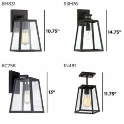 John Timberland Modern Outdoor Ceiling Light Fixture Mystic Black 6" Clear Glass Damp Rated for Exterior House Porch Patio -Outdoor Lighting Sales Shop unnamed file 4708