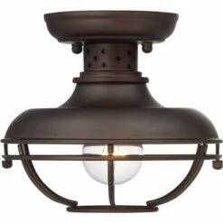Franklin Iron Works Rustic Outdoor Ceiling Light Fixture Bronze 8 1/2" Caged for Exterior Entryway Porch -Outdoor Lighting Sales Shop unnamed file 4713