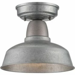 John Timberland Industrial Farmhouse Outdoor Ceiling Light Fixtures Set of 2 Galvanized Metal 8 3/4" Exterior House Porch Patio -Outdoor Lighting Sales Shop unnamed file 4728