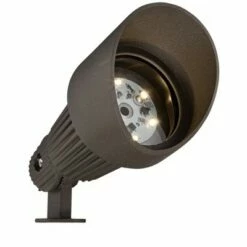 John Timberland Hooded Bronze 8-Piece LED Landscape Spot Light Set