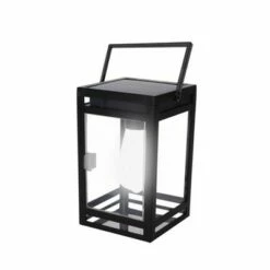 7.87" Solar Portable Outdoor Lantern Amber/White - Techko Maid