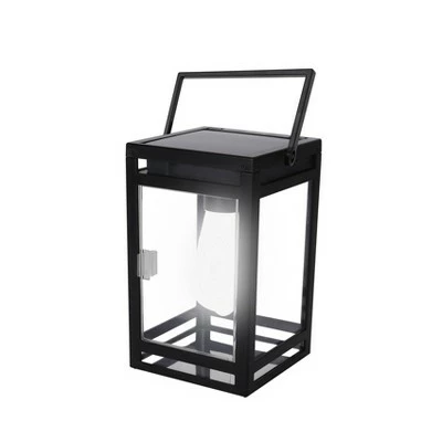 7.87" Solar Portable Outdoor Lantern Amber/White - Techko Maid 3 7.87" Solar Portable Outdoor Lantern Amber/White - Techko Maid