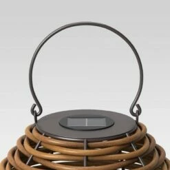 Solar Chunky Rattan Outdoor Lantern - Smith & Hawken™