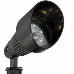 John Timberland 2 Pack of Hooded Black 7 1/2" High LED Landscape Spotlights