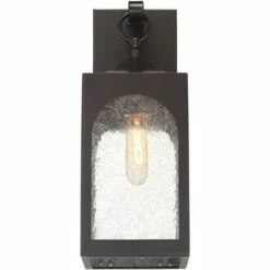 Possini Euro Design Modern Outdoor Wall Light Fixture Bronze Lantern 16 1/2" Seedy Glass for Exterior House Porch Patio Deck -Outdoor Lighting Sales Shop unnamed file 485