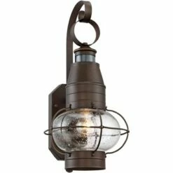 John Timberland Nautical Outdoor Light Fixture Oil Rubbed Bronze Lantern 19 3/4" Clear Seedy Glass Motion Security Sensor for Porch Patio -Outdoor Lighting Sales Shop unnamed file 493