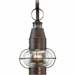 John Timberland Nautical Outdoor Light Fixture Oil Rubbed Bronze Lantern 19 3/4" Clear Seedy Glass Motion Security Sensor for Porch Patio -Outdoor Lighting Sales Shop unnamed file 494