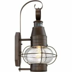 John Timberland Nautical Outdoor Light Fixture Oil Rubbed Bronze Lantern 19 3/4" Clear Seedy Glass Motion Security Sensor for Porch Patio -Outdoor Lighting Sales Shop unnamed file 495