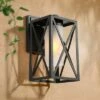 12.2" Metal/Glass Outdoor Wall Lamp Black - LNC -Outdoor Lighting Sales Shop unnamed file 4968