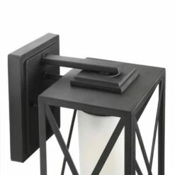 12.2" Metal/Glass Outdoor Wall Lamp Black - LNC -Outdoor Lighting Sales Shop unnamed file 4973