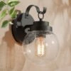 Metal/Glass Globe Outdoor Wall Lamp - LNC Black -Outdoor Lighting Sales Shop unnamed file 4974