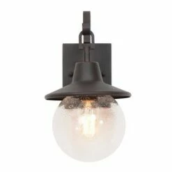 Metal/Glass Globe Outdoor Wall Lamp - LNC Black -Outdoor Lighting Sales Shop unnamed file 4980