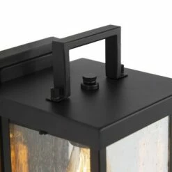 10.5" Square Metal/Glass Outdoor Wall Lamp Black - LNC -Outdoor Lighting Sales Shop unnamed file 4983