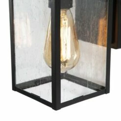 10.5" Square Metal/Glass Outdoor Wall Lamp Black - LNC -Outdoor Lighting Sales Shop unnamed file 4985