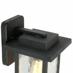 11" Metal/Glass Outdoor Wall Lamp Black - LNC -Outdoor Lighting Sales Shop unnamed file 4989