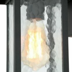 11" Metal/Glass Outdoor Wall Lamp Black - LNC -Outdoor Lighting Sales Shop unnamed file 4990