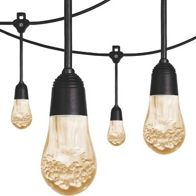 24ct Café Outdoor String Lights Integrated LED Bulb - Black Wire - Enbrighten 3 24ct Café Outdoor String Lights Integrated LED Bulb - Black Wire - Enbrighten