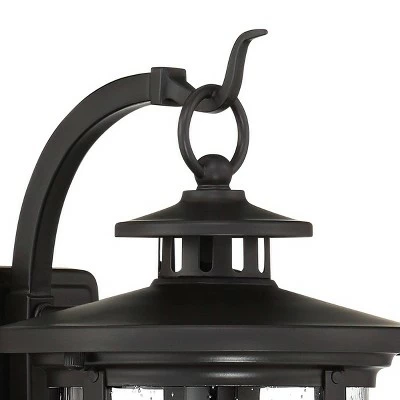 Franklin Iron Works Callaway 11 3/4" High Black Outdoor Lantern Wall Light 4 Franklin Iron Works Callaway 11 3/4" High Black Outdoor Lantern Wall Light - Image 2