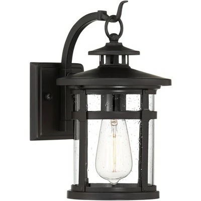 Franklin Iron Works Callaway 11 3/4" High Black Outdoor Lantern Wall Light 6 Franklin Iron Works Callaway 11 3/4" High Black Outdoor Lantern Wall Light - Image 4