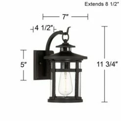 Franklin Iron Works Callaway 11 3/4" High Black Outdoor Lantern Wall Light 13 Franklin Iron Works Callaway 11 3/4" High Black Outdoor Lantern Wall Light -Outdoor Lighting Sales Shop unnamed file 5013
