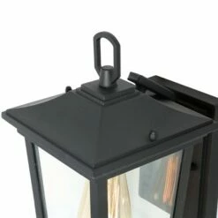 11.8" Metal/Glass Outdoor Wall Lamp Black - LNC -Outdoor Lighting Sales Shop unnamed file 5017