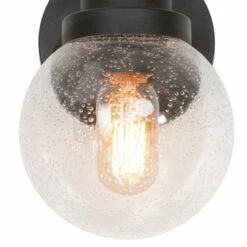 2pk Metal/Glass Globe Outdoor Wall Lamps - LNC Black -Outdoor Lighting Sales Shop unnamed file 5030