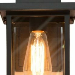 10.6" Metal/Glass Outdoor Lamp Black - LNC -Outdoor Lighting Sales Shop unnamed file 5045