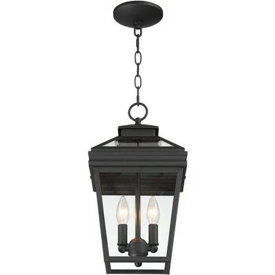 John Timberland Traditional Outdoor Ceiling Light Hanging Black Lantern 16 1/2" Clear Glass for Exterior House Porch Patio Deck 7 John Timberland Traditional Outdoor Ceiling Light Hanging Black Lantern 16 1/2" Clear Glass for Exterior House Porch Patio Deck - Image 5