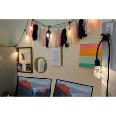 24ct Café Outdoor String Lights Integrated LED Bulb - Black Wire - Enbrighten 8 24ct Café Outdoor String Lights Integrated LED Bulb - Black Wire - Enbrighten - Image 6