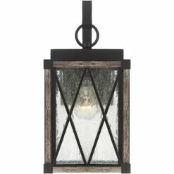 Possini Euro Design Rustic Outdoor Wall Light Fixture Bronze Wood Finish 16 1/2" Clear Seedy Glass Lantern for Exterior House Porch Patio -Outdoor Lighting Sales Shop unnamed file 550