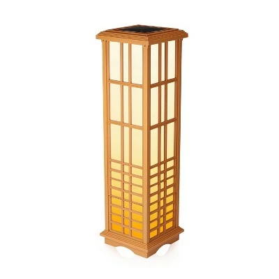 33.4" Solar Zen LED Outdoor Lantern Amber/White Light - Techko Maid 3 33.4" Solar Zen LED Outdoor Lantern Amber/White Light - Techko Maid