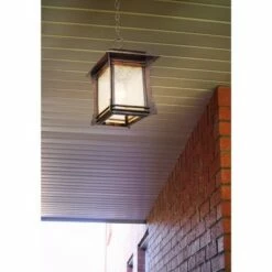 Franklin Iron Works Rustic Outdoor Ceiling Light Hanging Lantern Walnut Bronze 19 1/4" Frosted Glass Damp Rated for Porch Patio -Outdoor Lighting Sales Shop unnamed file 565