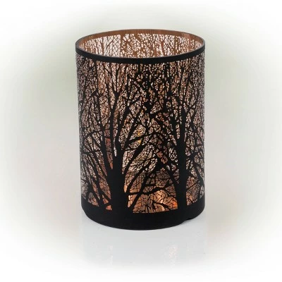 Alpine Corporation 9" Indoor/Outdoor Branching Tree Décor with Tungsten Lights and Timer Black 2 Alpine Corporation 9" Indoor/Outdoor Branching Tree Décor with Tungsten Lights and Timer Black